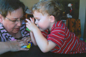 Parent playing with child